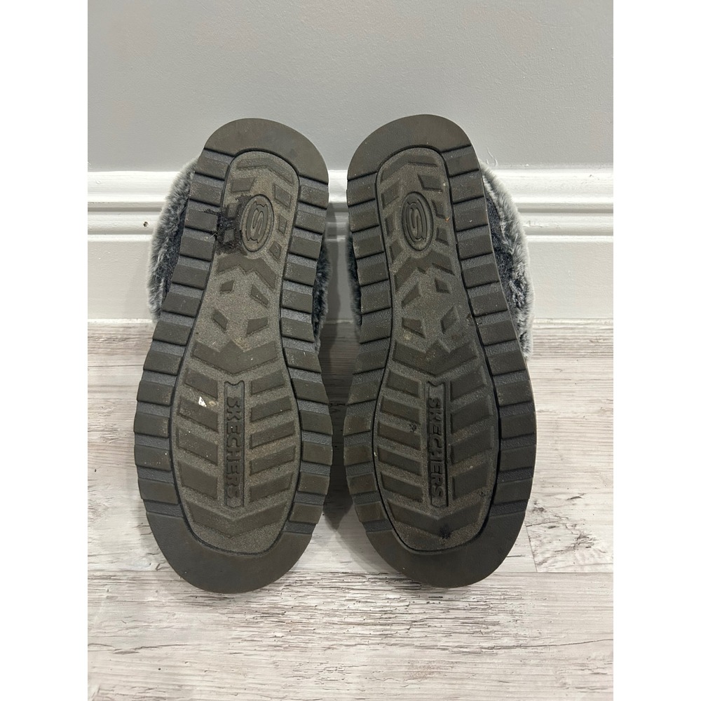 BOBS from Skechers Keepsakes Ice Angel Charcoal Gray Shoes Cable Knit Slippers 8 - Picture 5 of 6